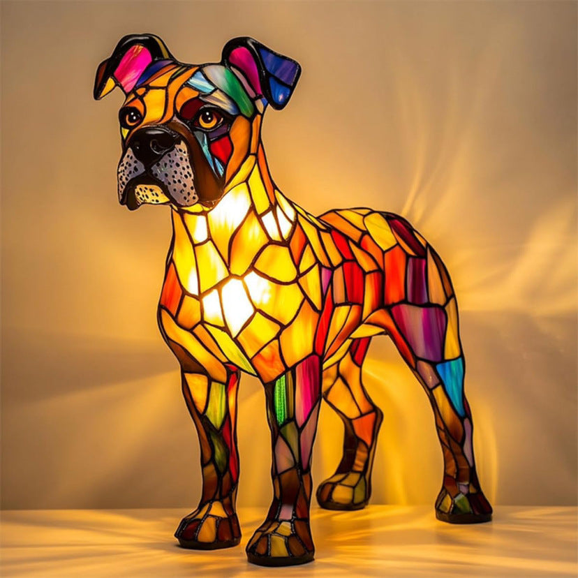 Gaston – Lampe pour chien magique en verre coloré