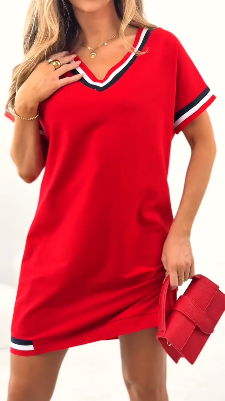 Félicie – Robe décontractée avec ourlet contrasté