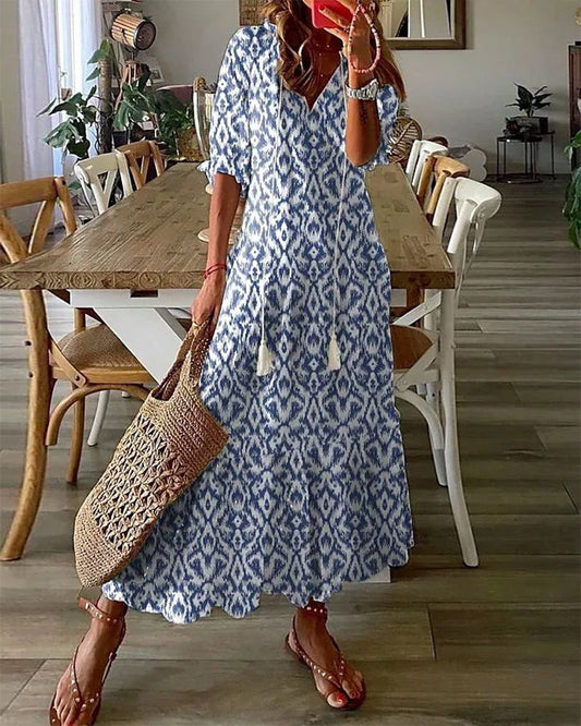 CASSIA™ - Robe Boho avec Couverture du Ventre