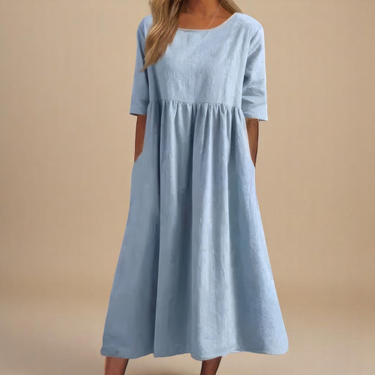 Véronique – Robe en coton flatteuse