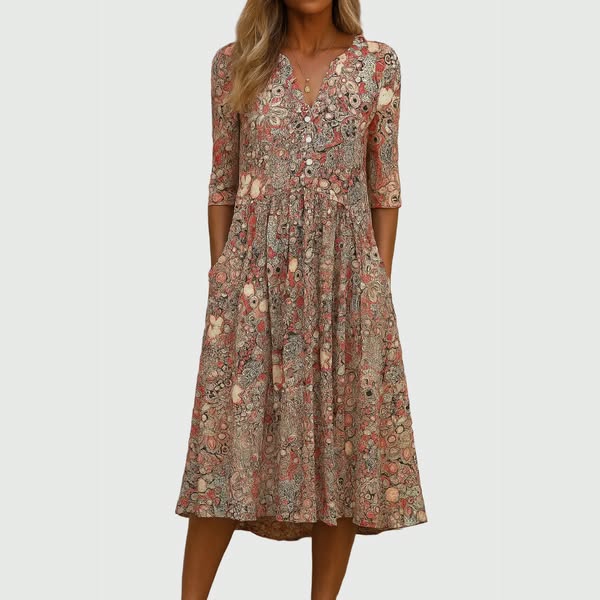 Harlow™ | Robe Midi Élégante Avec Poches