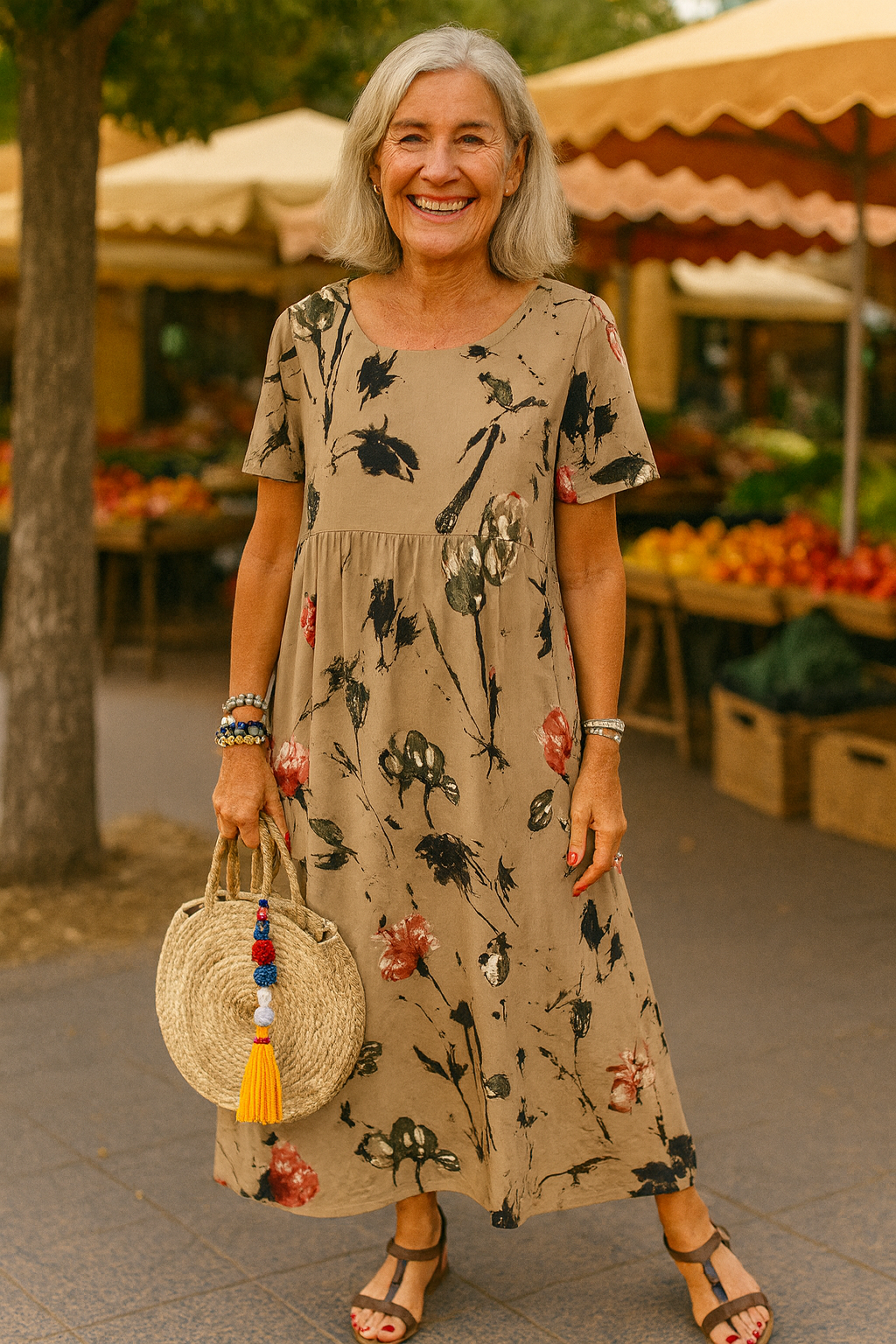 Lucie | Robe Maxi Florale Vintage - Légère, Flatteuse et Élégante sans Effort