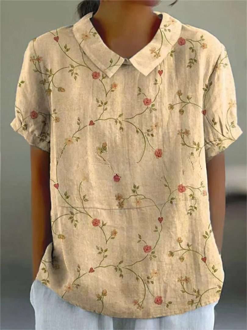 MARLENE™ – Chemise à Imprimé Vintage