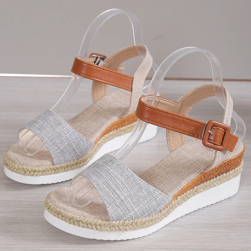 CHARLENE™ – Sandales à Talon Wedge Décontractées