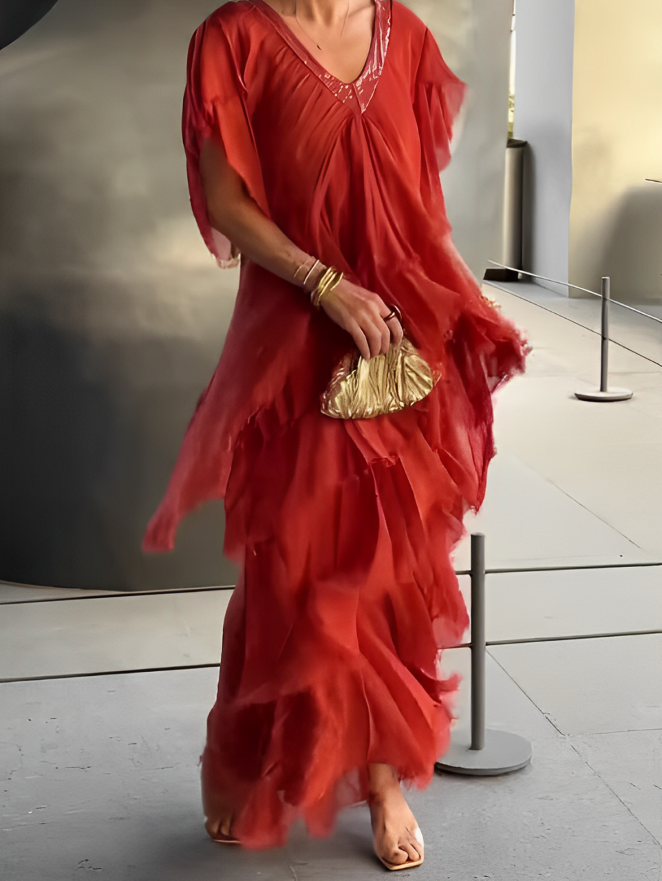 LYNETTE™ - Robe Longue Élégante et Fluide