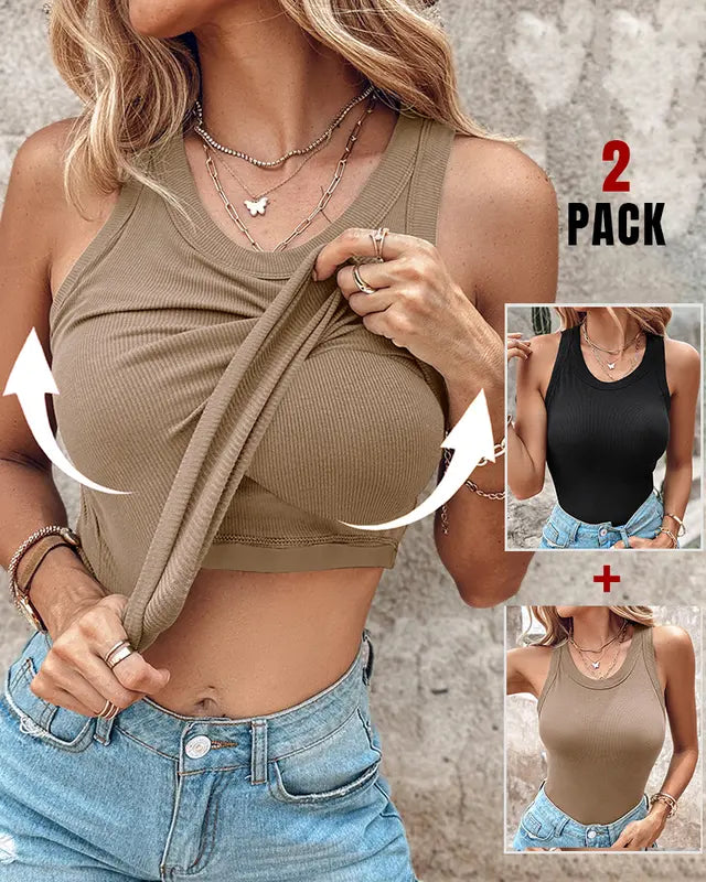 DASHA™ - Débardeur avec soutien-gorge intégré confort (Pack de 2)