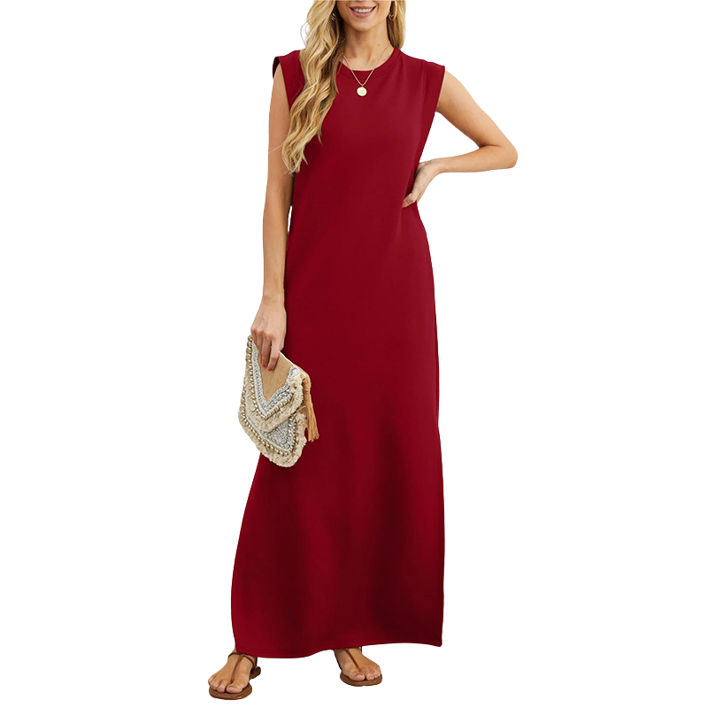 RIANE™ – Robe maxi de plage sans manches classique