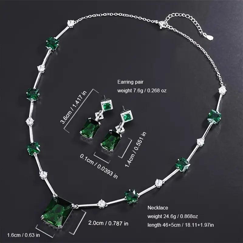Bijoux Daphira Verelune émeraude | Or Blanc