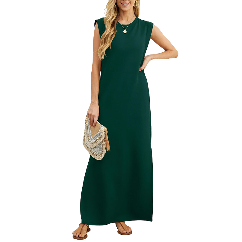 RIANE™ – Robe maxi de plage sans manches classique