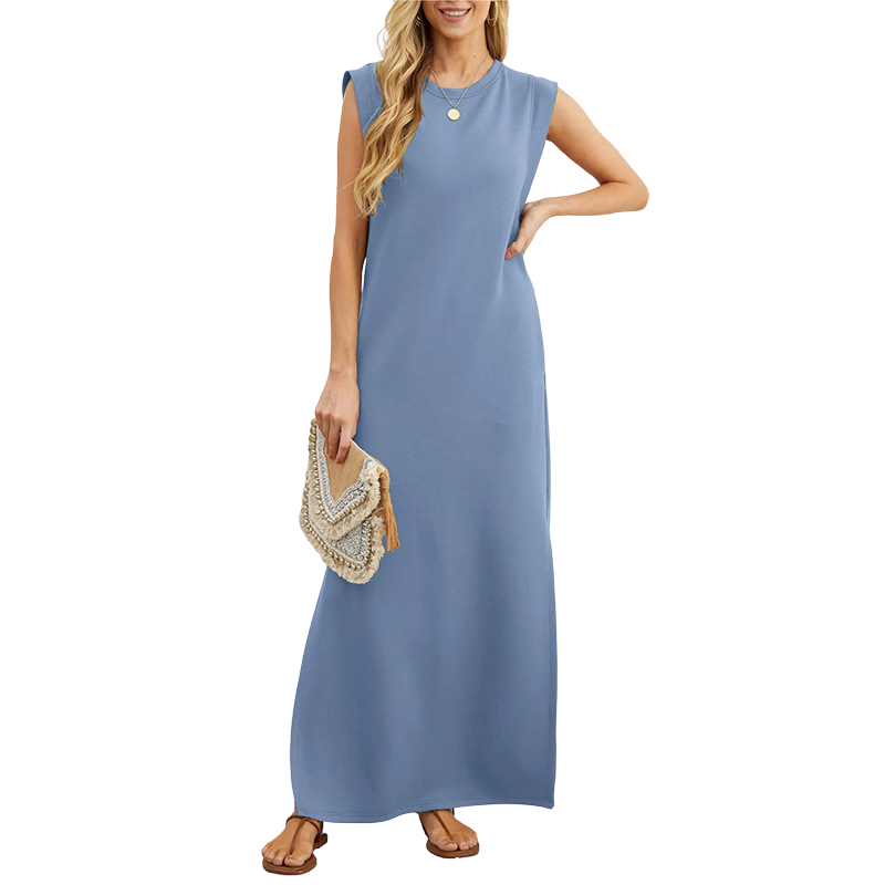 RIANE™ – Robe maxi de plage sans manches classique