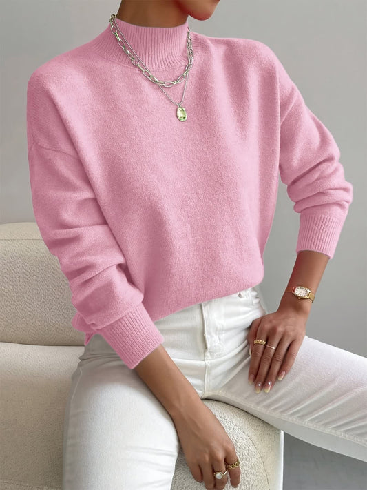 Pull Femme à Col Roulé Maria - Élégance et Confort Hivernal